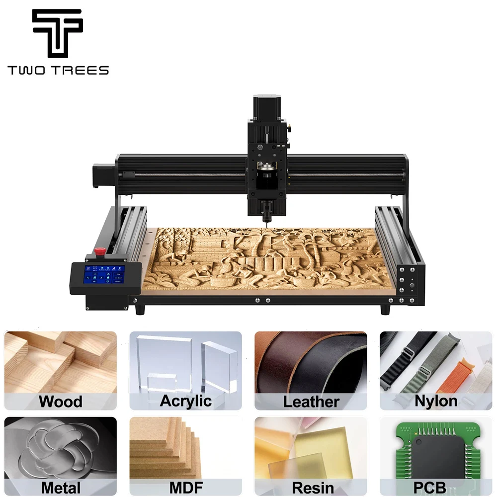 

Лазерный гравер TWOTREES TTC450 с ЧПУ, фрезерный станок с ЧПУ, фрезерный станок для акриловых печатных плат, ПВХ металлических принтеров, деревянных и пластиковых изделий