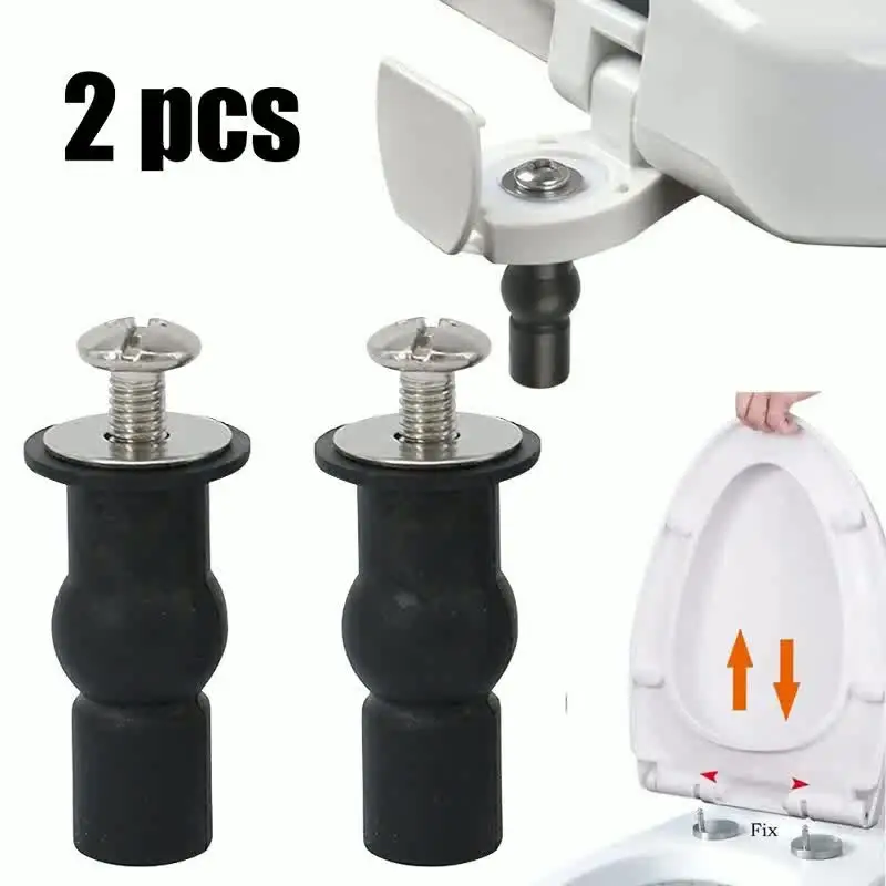Kit De Fixation Universel Pour Abattant WC - 4 Vis à Expansion En Acier Inoxydable Et Caoutchouc