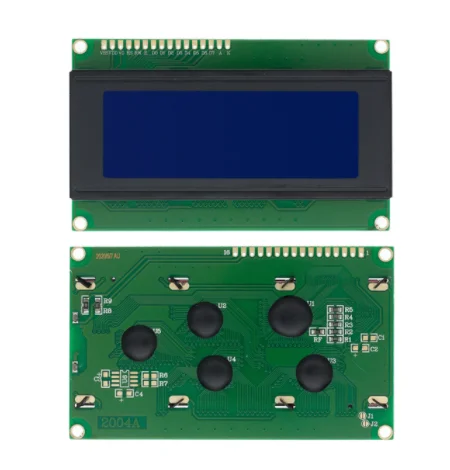 20x4 Blue Green Character LCD Screen with I2C Serial Interface Adapter Module