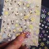 5D Exquisite Daisy Nail Sticker 1sheet Colorful Floral Nail Decal 8*10cm Self-adhesive Luxurious Daisy Nail Art Sticker Decor 9# 6