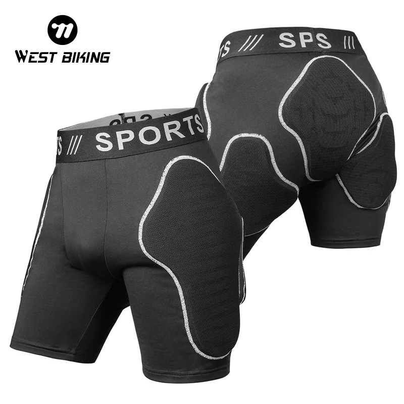 WEST BIKING Ski Skate Snowboard Shorts Hip Butt Protection 3D Padded Shorts Men Women Outdoor Sports Gear Pad Skateboard