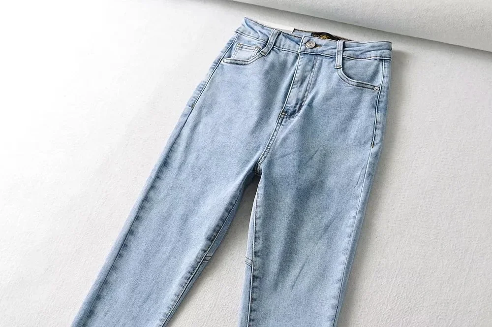 High High Waisted Jeans For Women Silm Fit Sexy Cotton Jean Ladies Street Elegant Temperament Casual Denim Pant Female