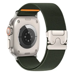 Premium Parachute Nylon Strap for Smartwatch - Adjustable and Durable Bracelet Band (Army green)