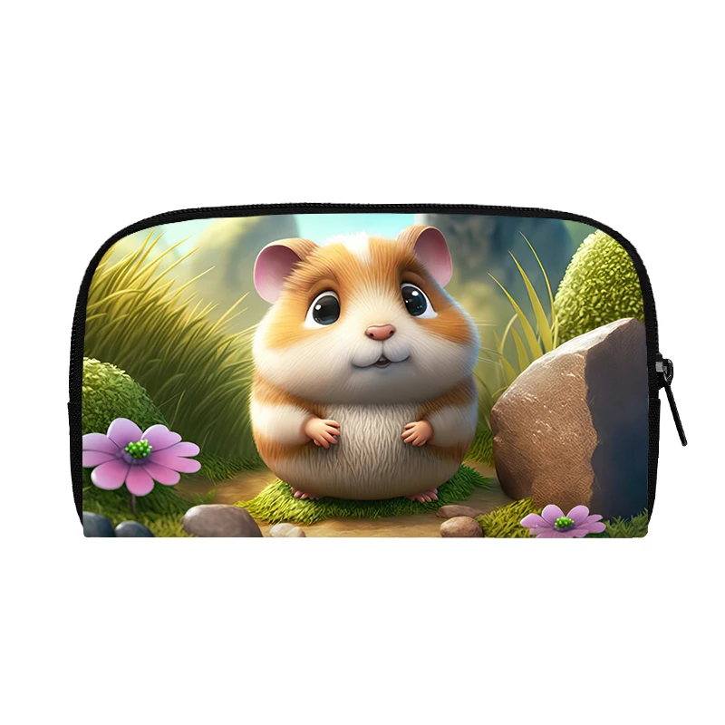 Kawaii Cartoon Hamster Print Wallet Women Money Bags Girls Purses