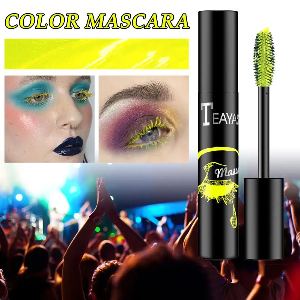 

Colourful Mascara 5-colorwaterproof Long Lasting Curling Blue Silk Thick Purple White Red Fiber 4d Mascara Green W2d0