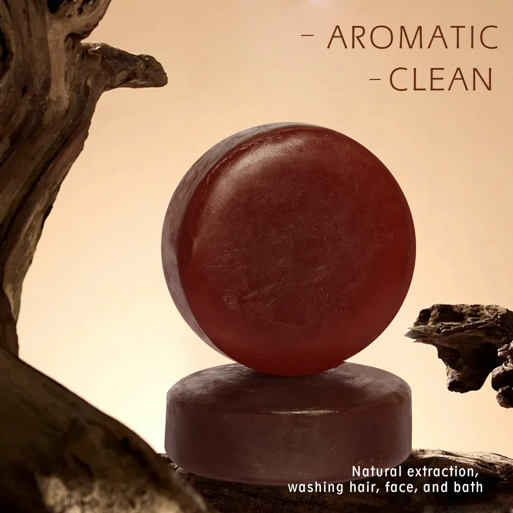 Sandalwood Soap - 2 Pack, Agarwood Soap - 2 Pack, Gentle Cleansing Handmade Soap, Plant Essential Oil Fragrance Body Soap 4