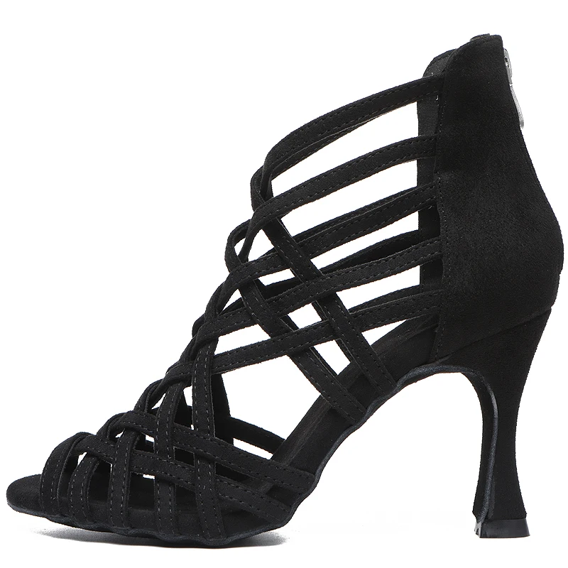 Women Dance Shoes High Heels Latin Dance Shoes Girls Tango Boots Party Sandals 9cm Ballroom Dance Boots Trend 2023 JuseDanc 3