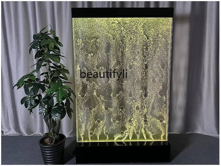 

Decorative Ornaments Make a Fortune as Endless as Flowing Water Water Curtain Wall Hallway Subareas Screens Bubble Wall