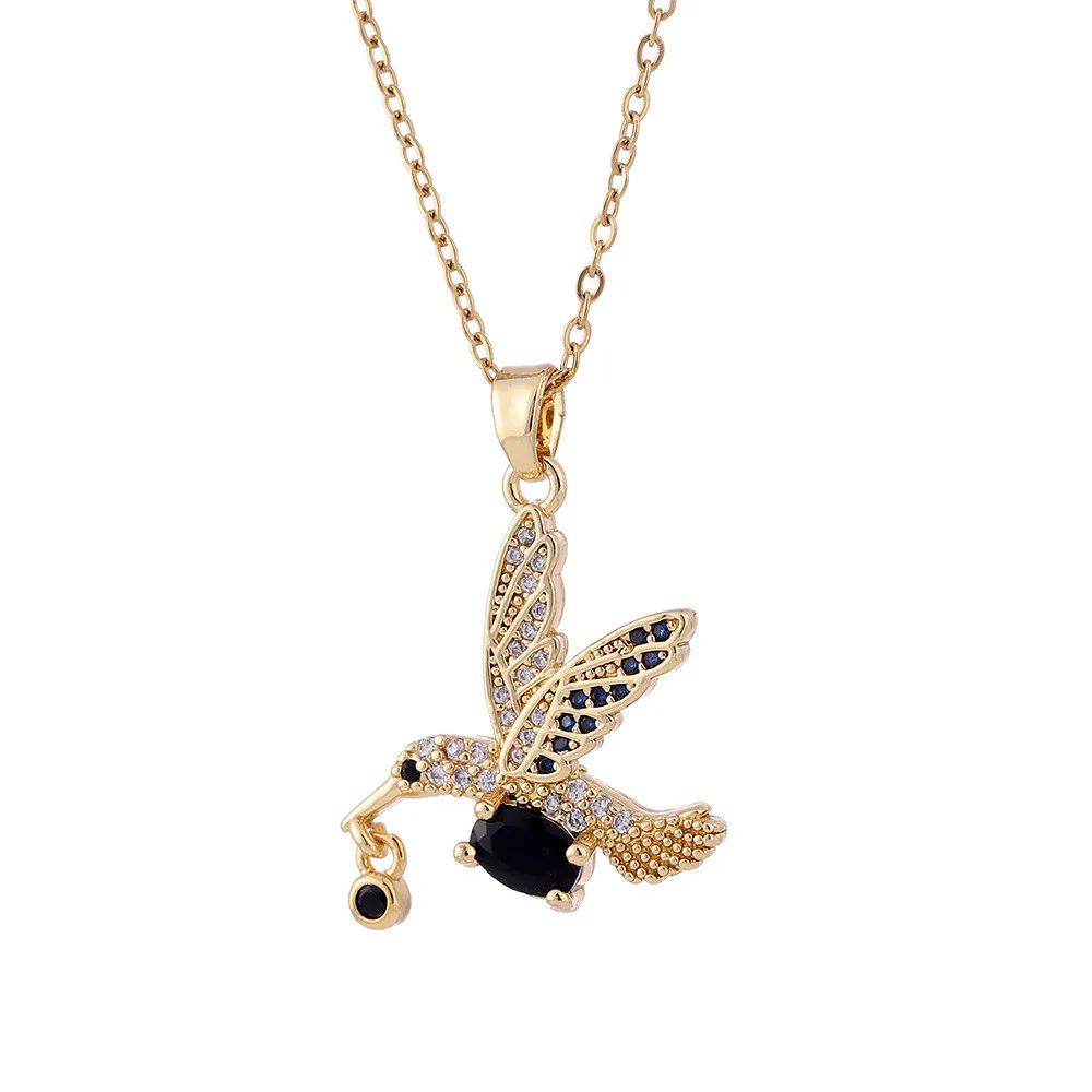 

Women's Necklace Plated with 18k Gold Crystal Zircon Animal Bird Pendant Popular Fashion Jewelry Lover Gift