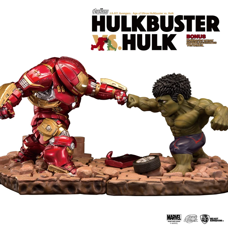Mk44 Iron Man Anti-Hulk Armor Vs Hulk Ridotto Scultura Regalo Ornamento Fatto A Mano
