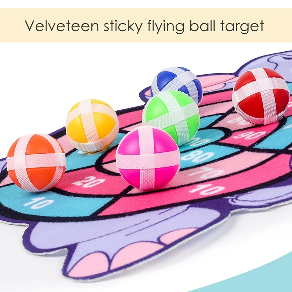 Montessori Throw Sport Slingshot Target Sticky Ball Dartboard Games Educational for Kids Indoor Sports Toy Sticky Ball Slingshot 6
