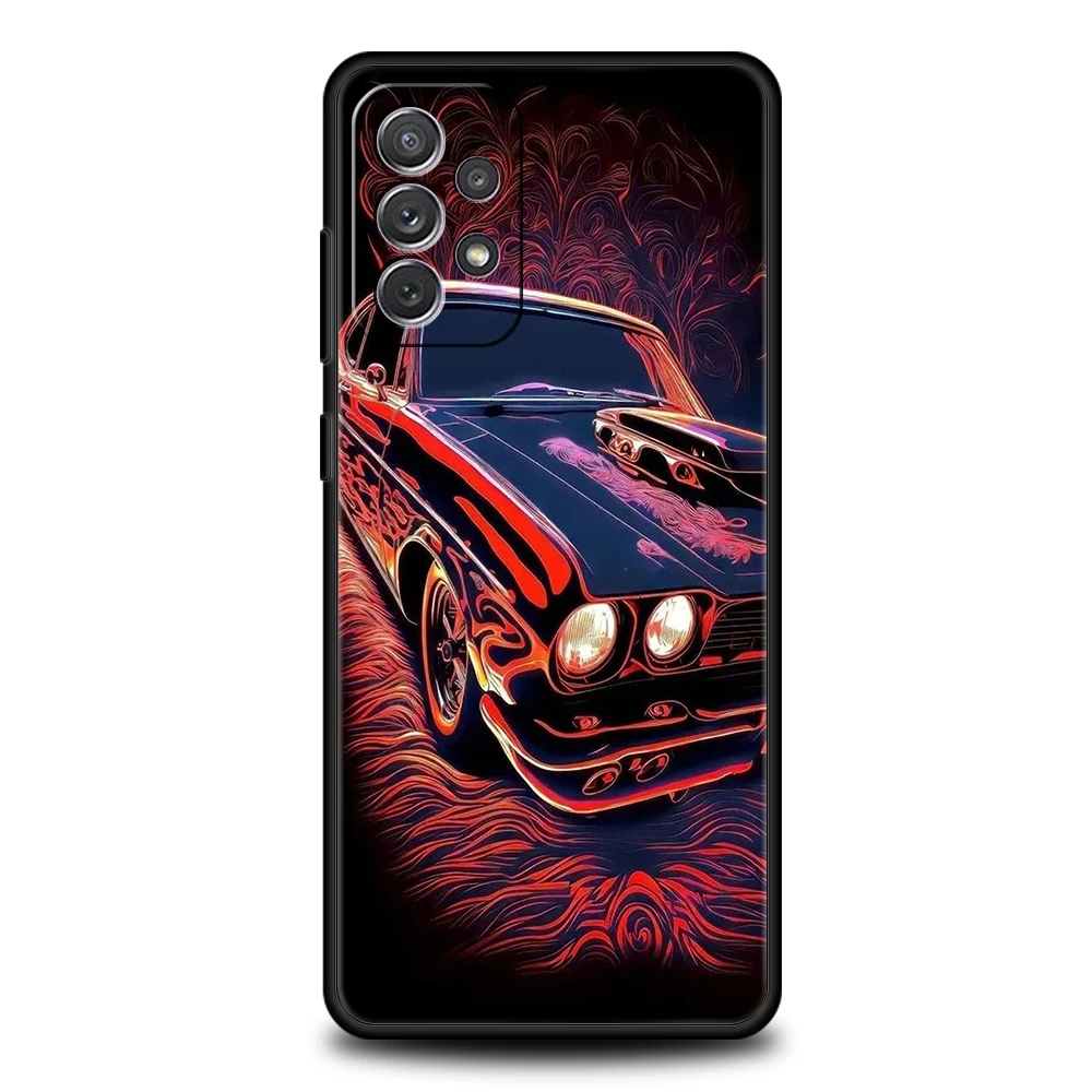 JDM Drift Sportwagen Handyhülle für Samsung Galaxy A14 A54 A34 A51 A71 A72 A73 A32 A52 A52S A01 A11 A21S A31 A41 5G Soft Shell – Detail 2