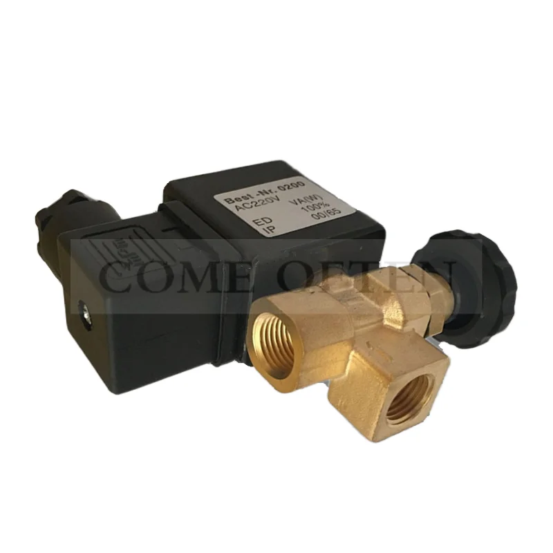 양방향 조절식 스팀 솔레노이드 밸브 TJF-08 G1/4 인치 핫 테이블 아이언 스팀 밸브, AC220v Dc24v 직접 작동 VITON 150 ℃