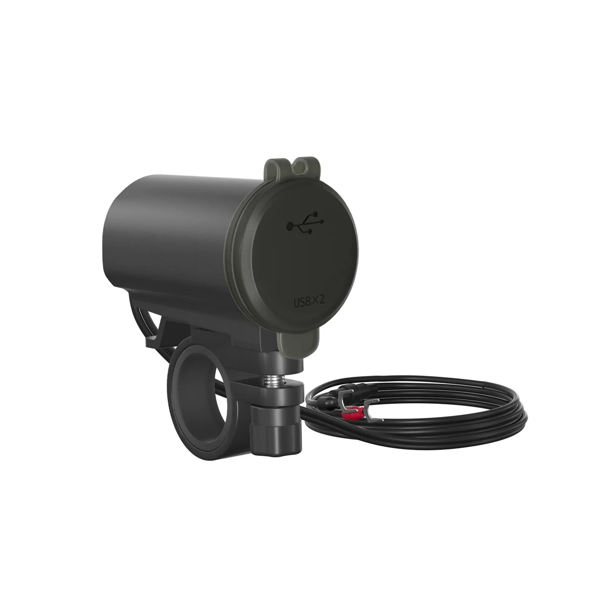 

Motorcycle Mobile Phone Charger Handlebar Rack Car Charger Dual USB Fast Charge 3.1A with Voltage Display Red