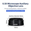 0.3X 0.5X 0.7X 2X 1X Barlow Lens 42mm Mounting Thread Microscopio Camera Objective Lens For 10A 120X 180X 300X Lens 4