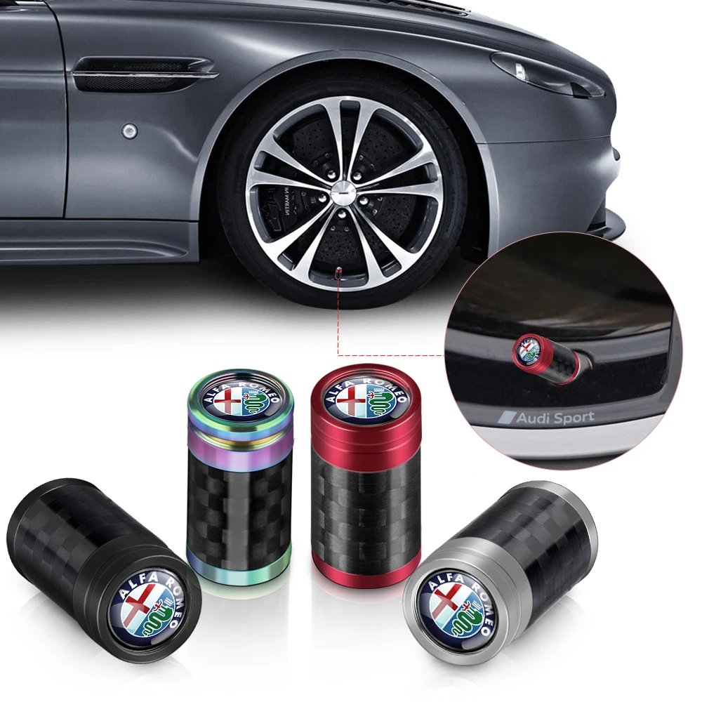 Premium Aluminum Alloy Car Tire Valve Caps - Set of 4 | Sleek Auto Wheel Accessories