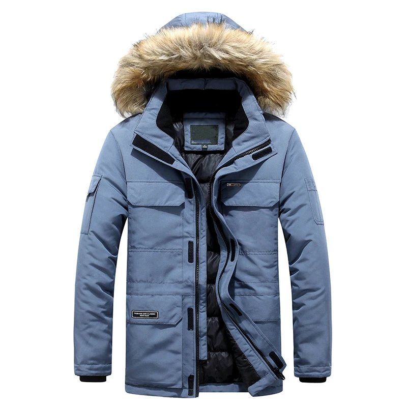 Parka coat parkas coat Men Thick Casual Turn Down Collar Mens Winter Jackets Parkas Coats Mens Winter Coats Fashion Hooded Parkas Warm Jackets