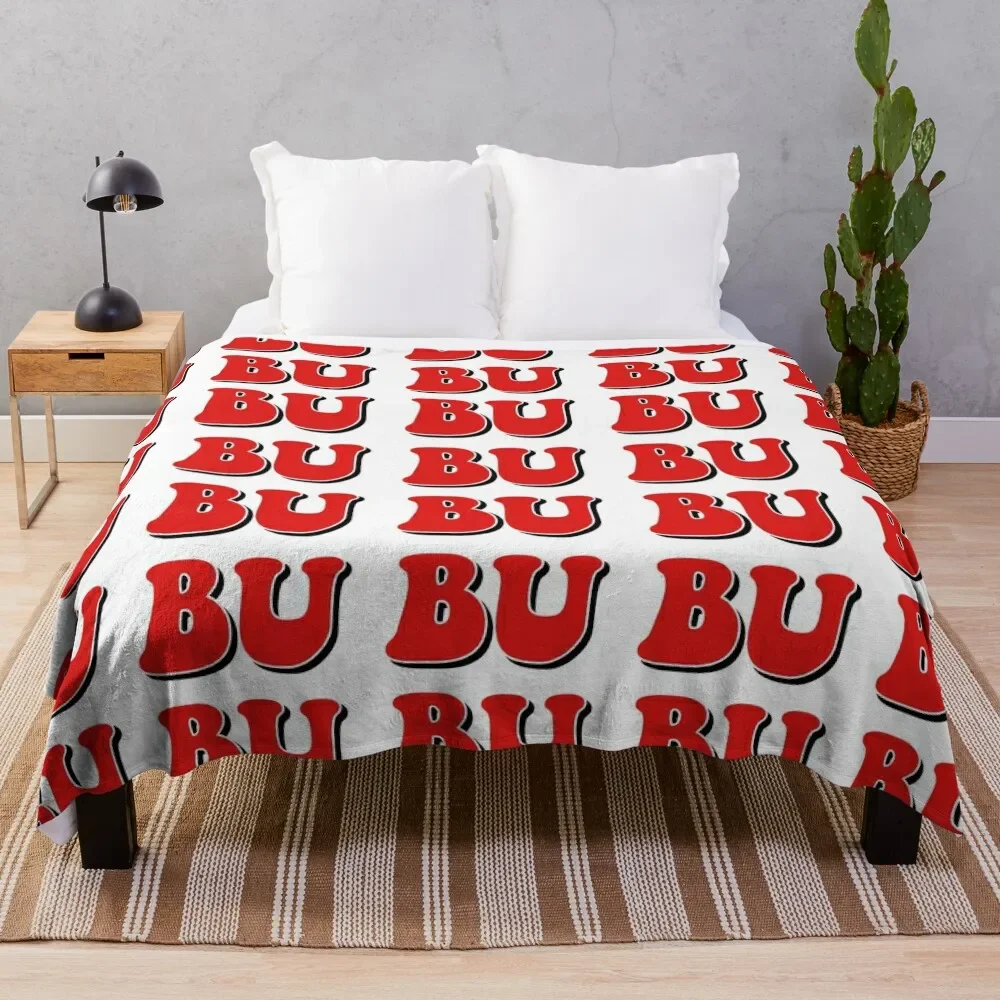 

BU Boston University Throw Blanket Picnic Vintage Cute decorative Stuffeds Blankets