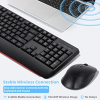 Huo Ji CQ088 Wireless Mouse and Keyboard Set - 88 Keys with 2.4 Receiver USB Interface for PC - Black - Image 4