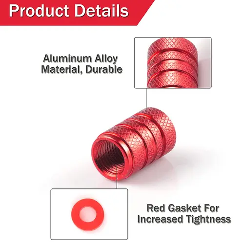 Aluminum Tire Valve Caps, Dustproof Caps, Universal Stem Covers for Cars, Bike and Bicycle, Trucks, Motorcycles Airtight Seal - Image 2