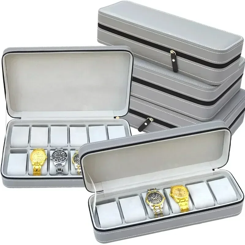6/10/12 Solts Watches Storage Box Traveling Portable Zipper Watch Case Bracelets Display Box for Dustproof Protection Watch Bag watch storage box watchband storage bag watch storage bag watch storage pouch watch protector