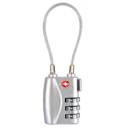 Security TSA Combination Lock - Anti-Theft Password Padlock (Silver-A -Alloy)