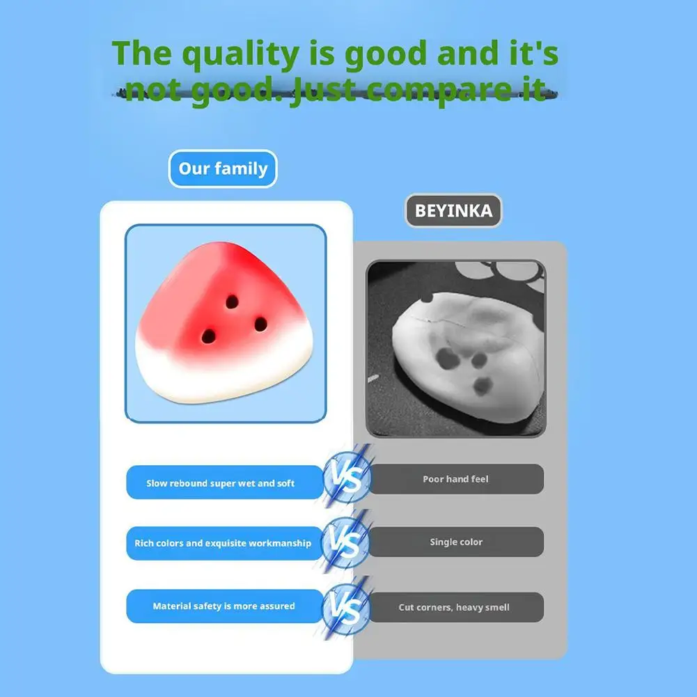 Quetschbares Wassermelonen-Fidget-Spielzeug, Anti-Stress, langsam aufsteigend, Frucht zum Knautschen, Stressabbau, lustiges Druckreduzierer-Requisit für Kinder – Detail 12