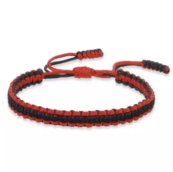 Versatile Handmade Braid String Friendship Bracelet (Red Black 1Pc)