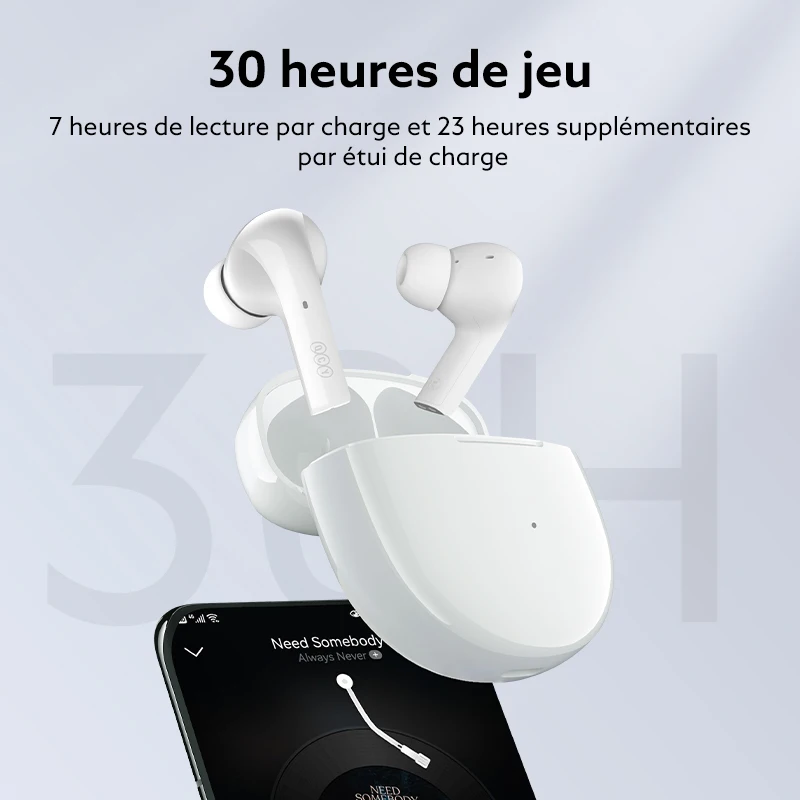 [€29-€4 Promo Code:SCFR04]QCY-Écouteurs sans fil Bluetooth 5.2, T18, QCC3040, aptX, Voice 32, ENTER 4, Mic CVC, HD, Appel, Casque, Touriste, Connexion de l'appareil