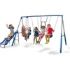 Outdoor Swing Set Outdoor Heavy Metal Toy Set, Suitable for Children's Slide 100 inches deep x 133 inches wide x 73 inches high 1