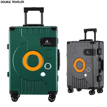 Nuovo bagaglio con telaio in alluminio Trolley moda da 26 pollici Trolley con tecnologia universale per ruote bagaglio di lusso da 20 ''bagaglio a mano 1