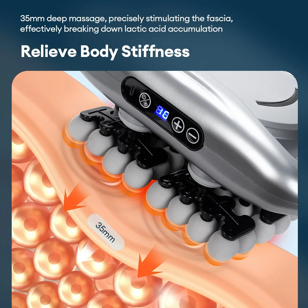 48-Head Fascia Gun High-Frequency Vibration Fascia Gun Back Waist Thigh Massager Neck Shoulder Massager Effectively Relax Muscle