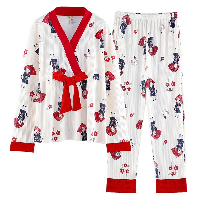 new-kimono-pajamas-women's-spring-autumn-and-winter-long-sleeved-casual-sweet-and-lovely-sexy-home-clothes-can-be-worn-outside