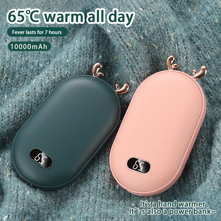 Xiaomi 2 in 1 Portable Hand Warmer Power Banks 10000mAh Battery Temperature Display Adjustable