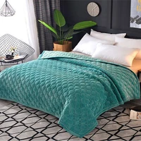 Super Soft Flannel Bedspread Geometric Quilted Bed Linens Bedspreads For Winter Warm Flat Sheet Blanket Cover Coverlet покрывало 5