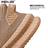 Baskets décontractées antidérapantes pour hommes, respirantes, pour Jogging en plein air, entraînement, randonnée, sport, course en plein air, chaussures à lacets en tricot tissé 5