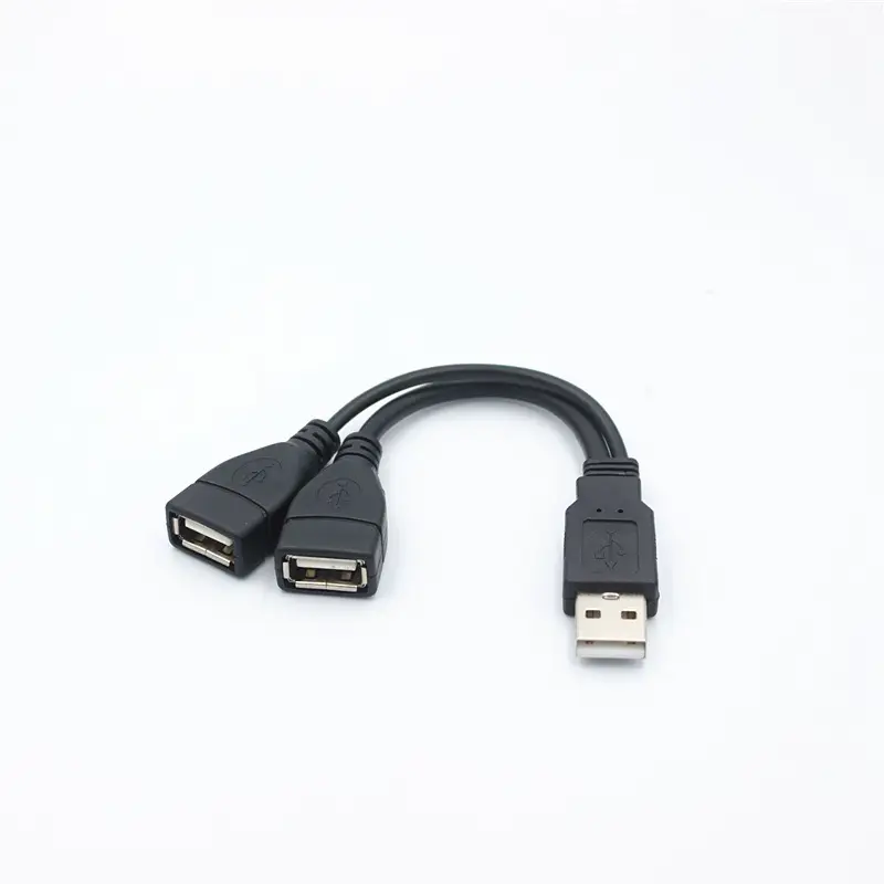1 Male Plug To 2 Female Socket USB 2.0 Extension Line Data Cable Power Adapter Converter Splitter USB 2.0 Cable 15/30cm - Image 3