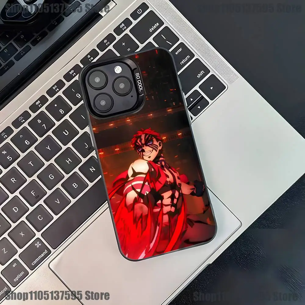 Stylish Akaza Anime Shockproof Black Candy Matte Phone Case
