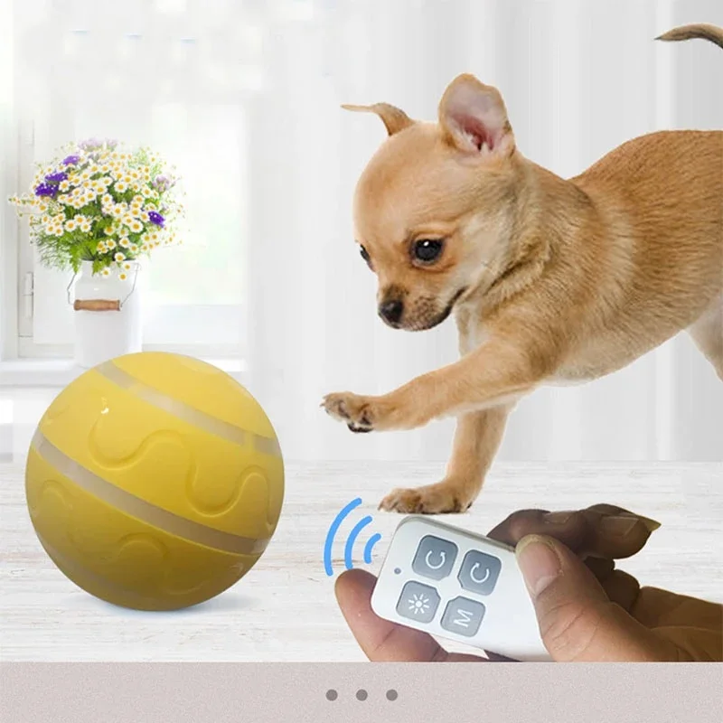 Smart Interactive Dog Toy Ball for Puppy Indoor waterproof Bite Resistant  Glowing Remote Control Cat Dog