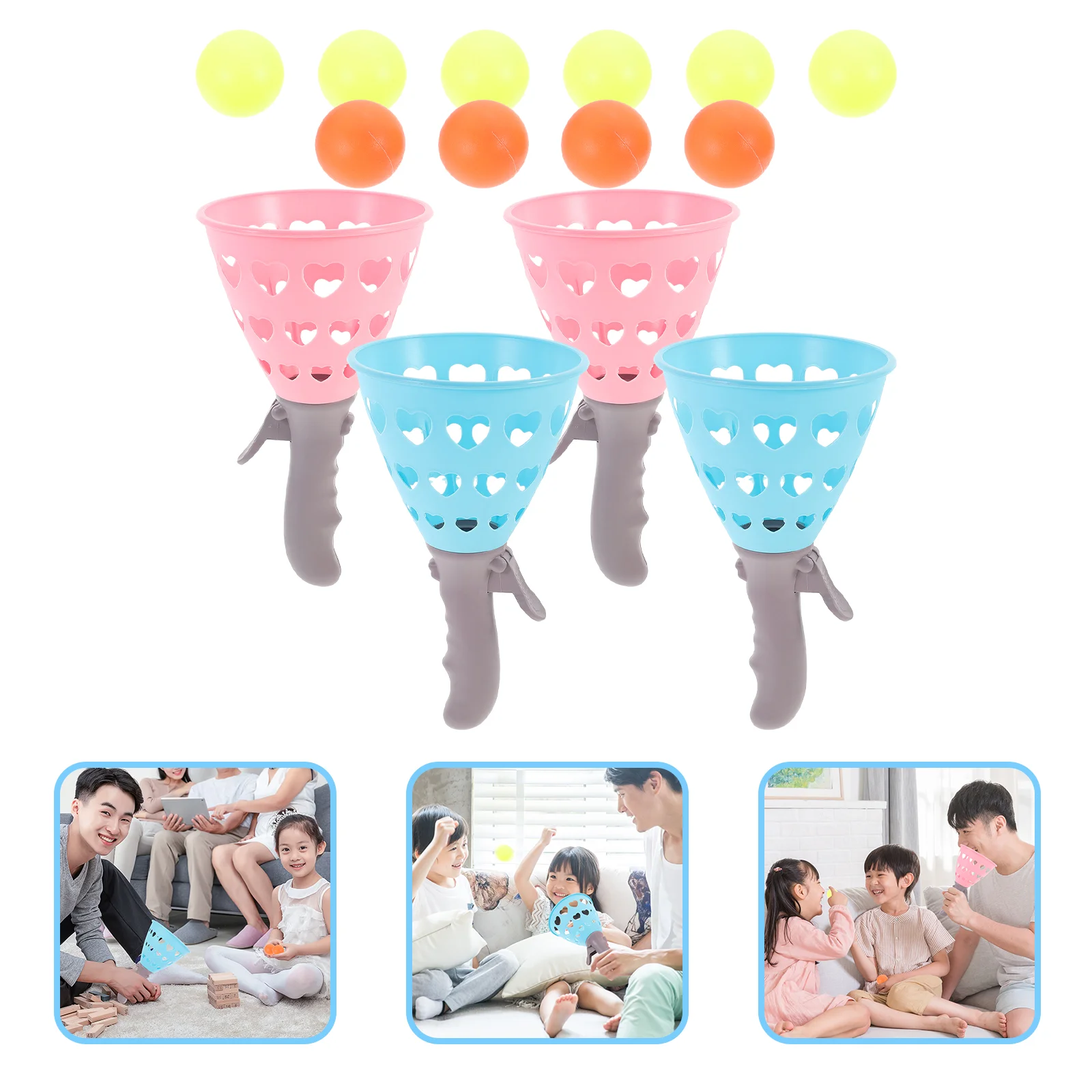 Click and Catch Toy Bounce Interactive Pop-pass-catch Balls Pingpong Catching Cup Parent-child Children’s Toys 6