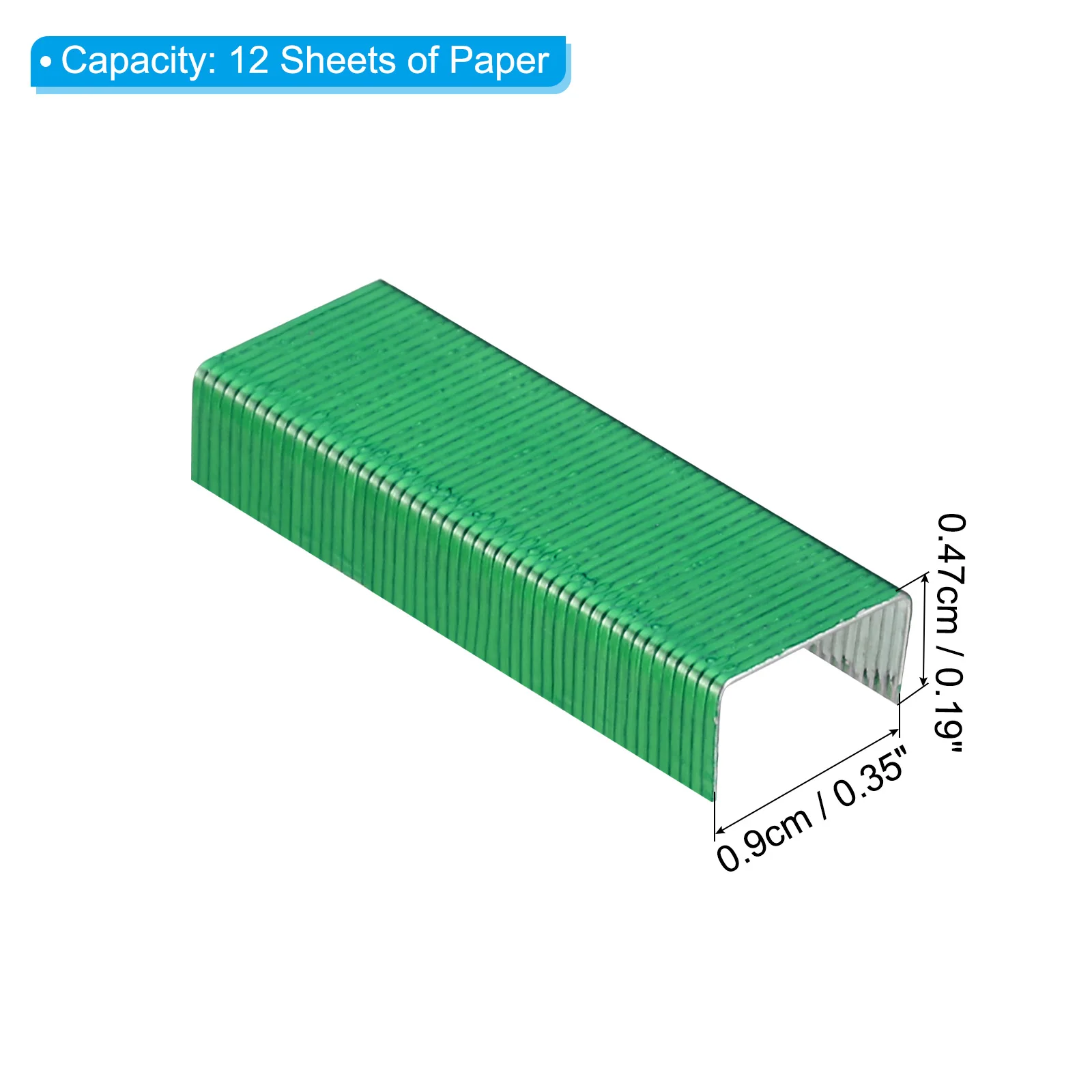 6000Pcs/6Pack Creative Green Staples #10 Mini 3/16Inch Long Metal Staple For Staplers Office School Stationery Binding Supplies