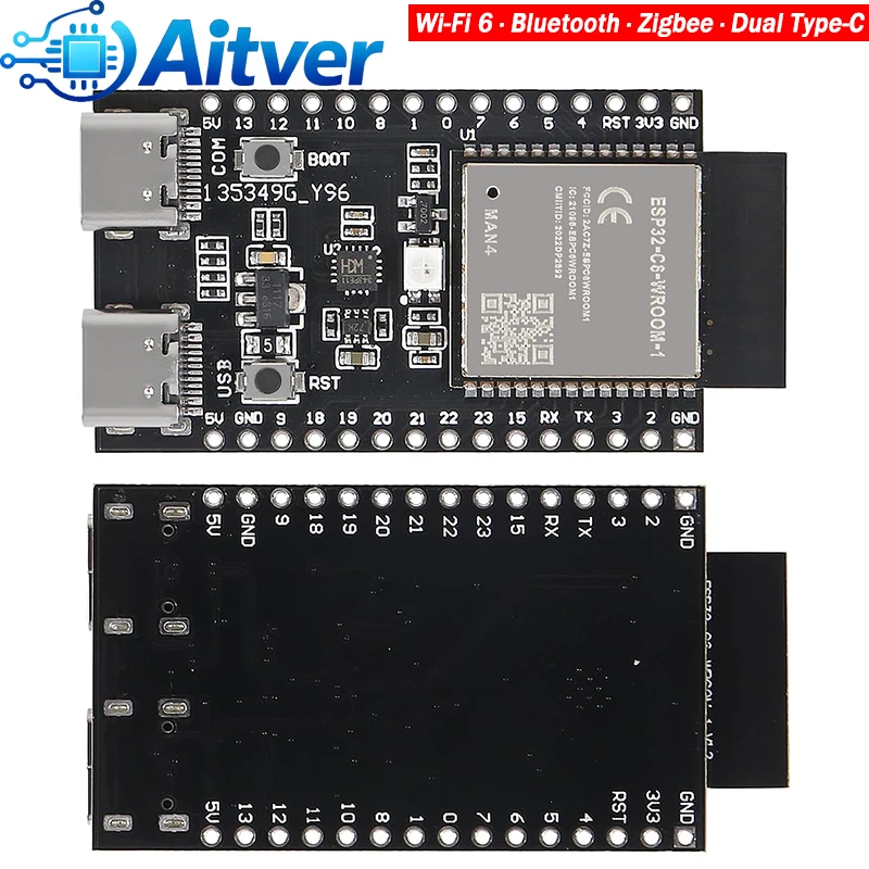 รูปสินค้า บอร์ดพัฒนา ESP32 C6 สำหรับโปรเจกต์ IoT