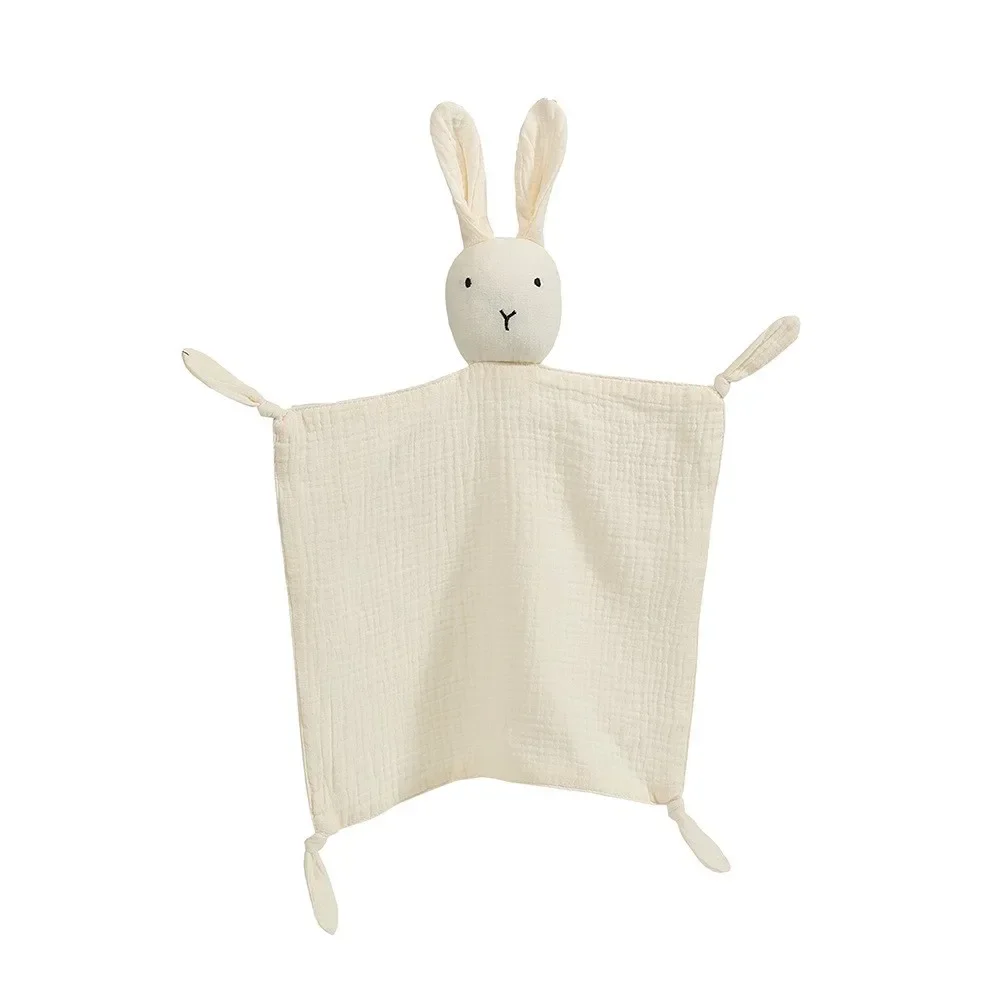 Baby Cotton Muslin Comfortable Blanket Cute Cat Doll For Infant Kids Sleep Appease Towel Children Rabbit Saliva Scarf 5