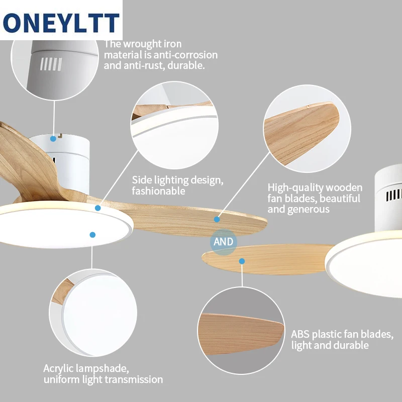Ceiling fan with Ultra-thin LED Lamp Nordic Minimalist Ceiling Fan Light for Bedroom Living Room Ceiling Fan LED Ceiling Fan Lights