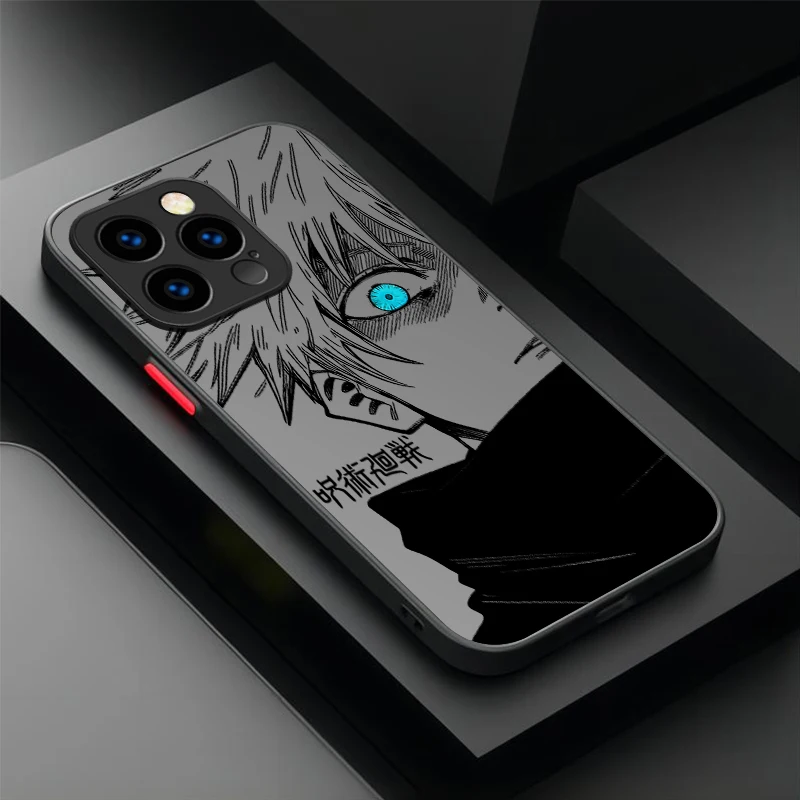 Jujutsu Kaisen Matte Finish Phone Case with Gojo Satoru and Yuta Design