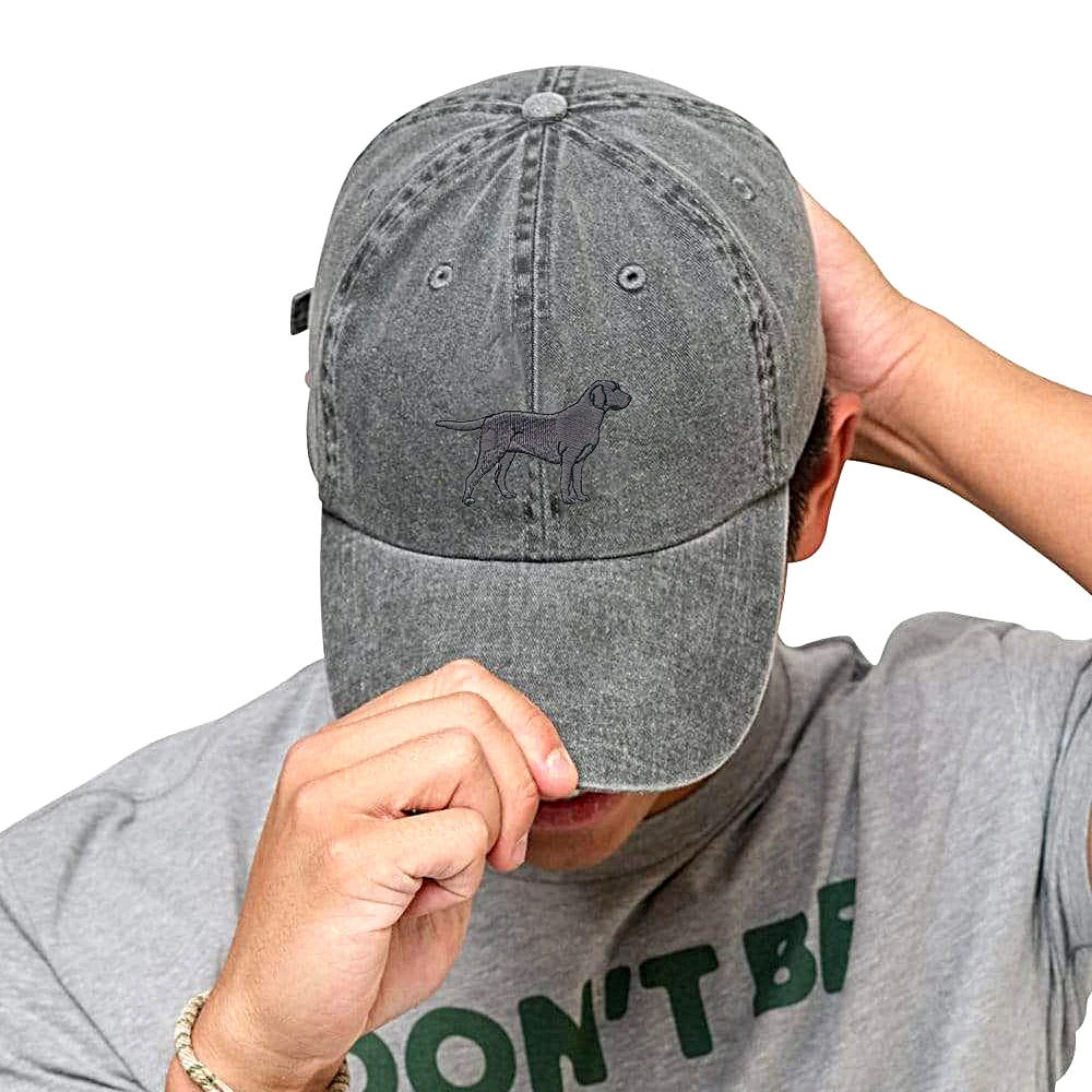 Embroidered Labrador Retriever Dog Dad Hat Black Dog Baseball Cap Summer Cozy Trucker Hat Adjustable Woman Hats