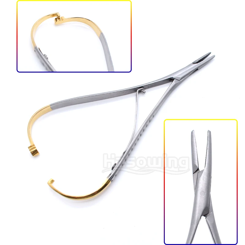 1pcs Dental Needle Holder Standard 14cm Forceps Plier Surgical Orthodontic Tweezer Instrument
