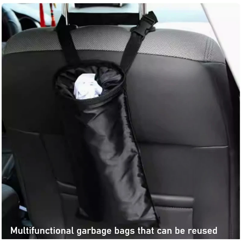 Car Seat Back Trash Holder Hang Litter Bag Garbage Storage Rubbish Container Oxford Cloth Car Waste Bins Cleaning Tools