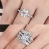 AnuJewel 3ct D Color Radiant Cut Moissanite Engagement Gold Plated 925 Sterling Silver Rings For Woman Customs Jewelry Wholesale 6