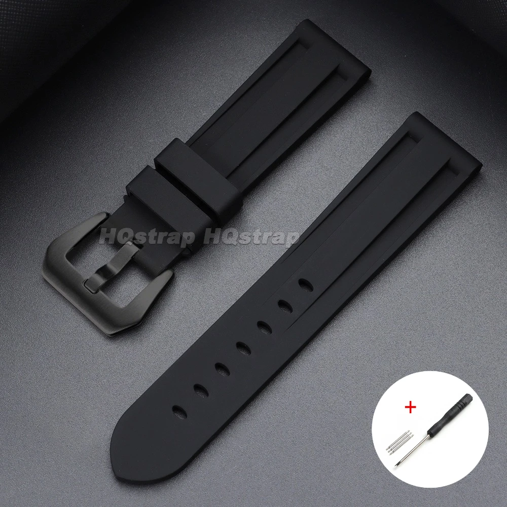 Premium Rubber Watch Strap - Soft Sport Silicone Wristband